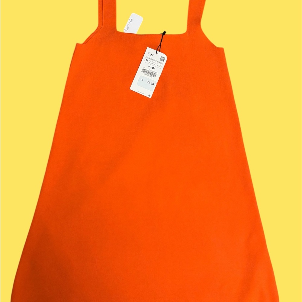 Zara Vibrant Orange Dress